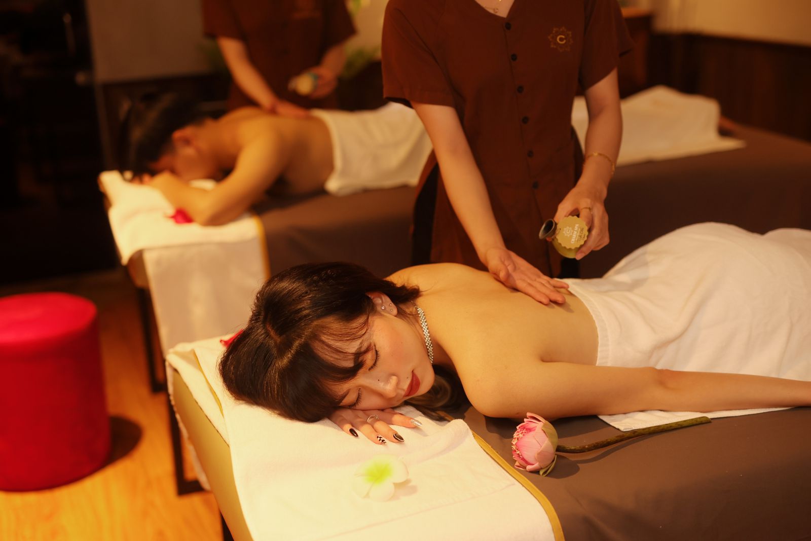 warm candle massage