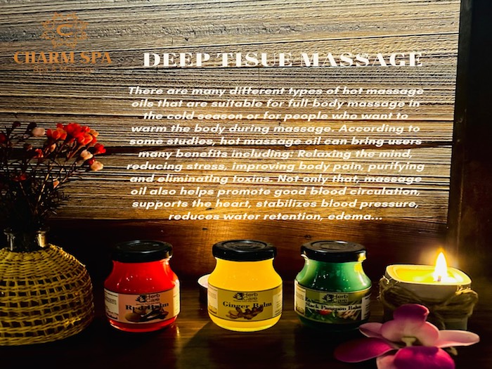 sử dụng dầu nóng kết hợp massage